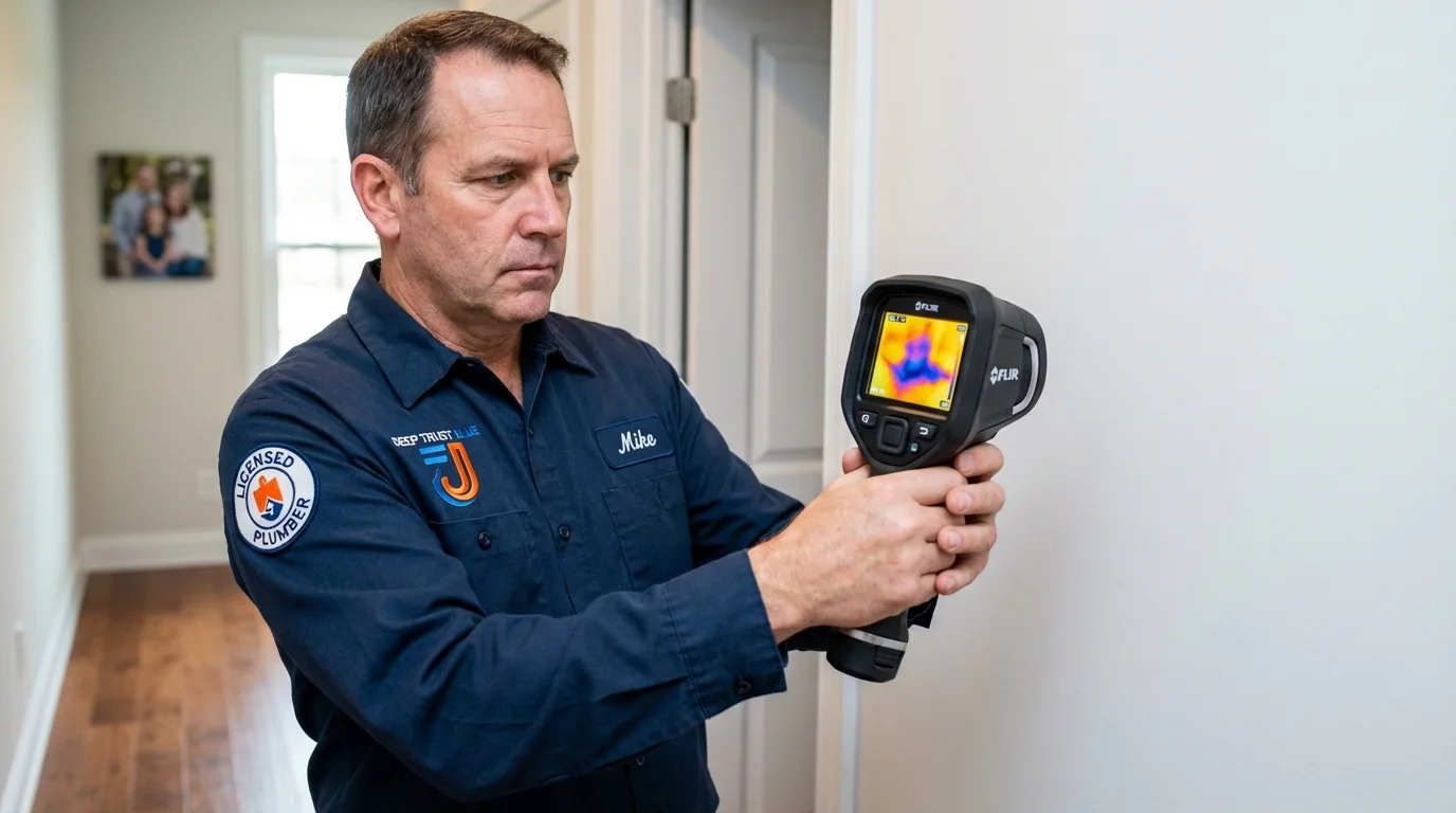 Thermal imaging leak detection by Johns Plumbing LLC in Youngstown